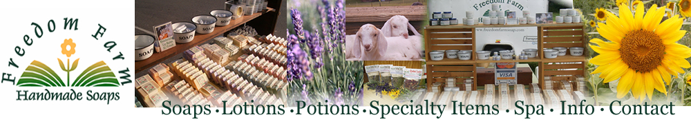 FREEDOM FARM SOAPS HAND MADE HOME MADE SOAPS